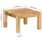Tavolino da Salotto 55x55x35 cm in Legno Massello di Mango Tavolino da Salotto 55x55x35 cm in Legno Massello di Mango