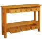 Tavolino Consolle Cassetti 110x30x75 cm Legno Massello Mogano Tavolino Consolle Cassetti 110x30x75 cm Legno Massello Mogano