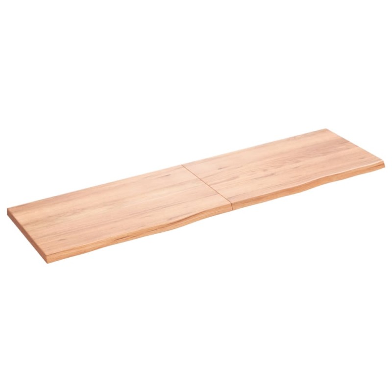 Ripiano Muro Marrone Chiaro 180x50x4cm Massello Rovere Trattato Ripiano Muro Marrone Chiaro 180x50x4cm Massello Rovere Trattato