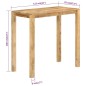 Tavolo da Bar 112x55x108 cm in Legno Massello di Mango Tavolo da Bar 112x55x108 cm in Legno Massello di Mango