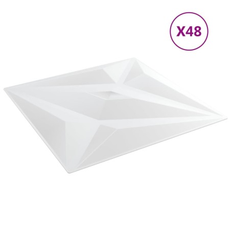 Pannelli Murali 48 pz Bianchi 50x50 cm EPS 12 m² Stella