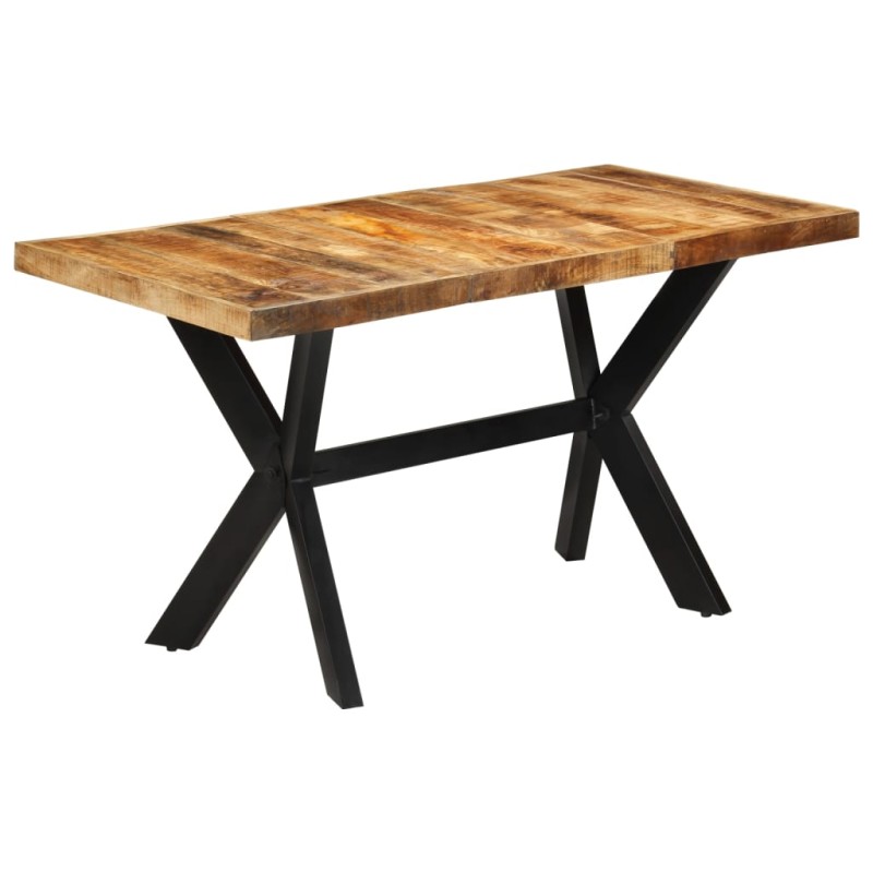 Tavolo da Pranzo 140x70x75 cm in Legno Grezzo Massello di Mango Tavolo da Pranzo 140x70x75 cm in Legno Grezzo Massello di Mango