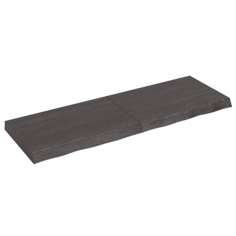 Ripiano Muro Grigio Scuro 120x40x6 cm Massello Rovere Trattato Ripiano Muro Grigio Scuro 120x40x6 cm Massello Rovere Trattato