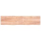 Ripiano Muro Marrone Chiaro 220x50x4cm Massello Rovere Trattato