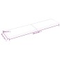 Ripiano Muro Marrone Chiaro 220x50x4cm Massello Rovere Trattato