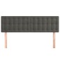 Testiere 2 pz Grigio Scuro 72x5x78/88 cm in Velluto
