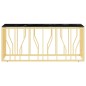 Tavolino da Salotto Oro110x45x45 cm in Acciaio Inox e Vetro
