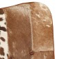 Sedia a Dondolo con Poggiapiedi Marrone in Vera Pelle Sedia a Dondolo con Poggiapiedi Marrone in Vera Pelle