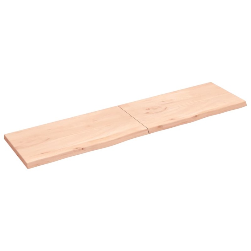 Ripiano a Parete 200x50x4 cm Legno Massello Rovere Non Trattato Ripiano a Parete 200x50x4 cm Legno Massello Rovere Non Trattato