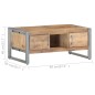vidaXL Tavolino da Salotto 95x50x40 cm in Legno di Mango Grezzo vidaXL Tavolino da Salotto 95x50x40 cm in Legno di Mango Grezzo
