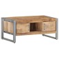vidaXL Tavolino da Salotto 95x50x40 cm in Legno di Mango Grezzo vidaXL Tavolino da Salotto 95x50x40 cm in Legno di Mango Grezzo