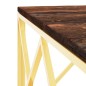 Tavolino Salotto Oro in Acciaio e Legno Massello di Recupero Tavolino Salotto Oro in Acciaio e Legno Massello di Recupero