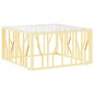 Tavolino da Salotto Oro 80x80x40 cm in Acciaio Inox e Vetro