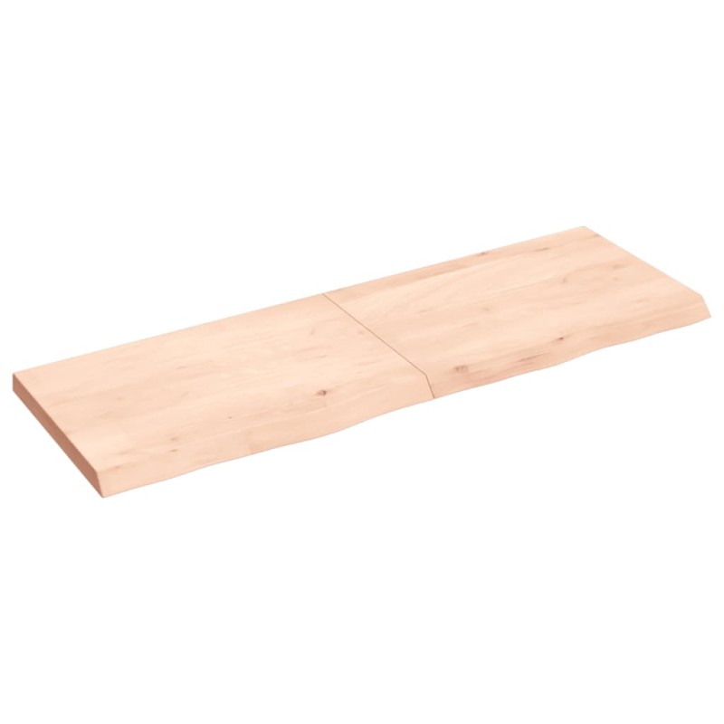Ripiano a Parete 120x40x4 cm Legno Massello Rovere Non Trattato Ripiano a Parete 120x40x4 cm Legno Massello Rovere Non Trattato