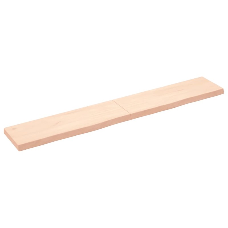 Ripiano a Parete 180x30x6 cm Legno Massello Rovere Non Trattato