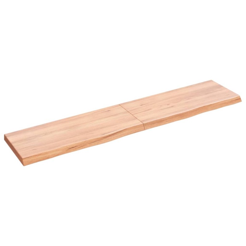 vidaXL Ripiano Muro Marrone 140x30x(2-4) cm Massello Rovere Trattato vidaXL Ripiano Muro Marrone 140x30x(2-4) cm Massello Rovere Trattato