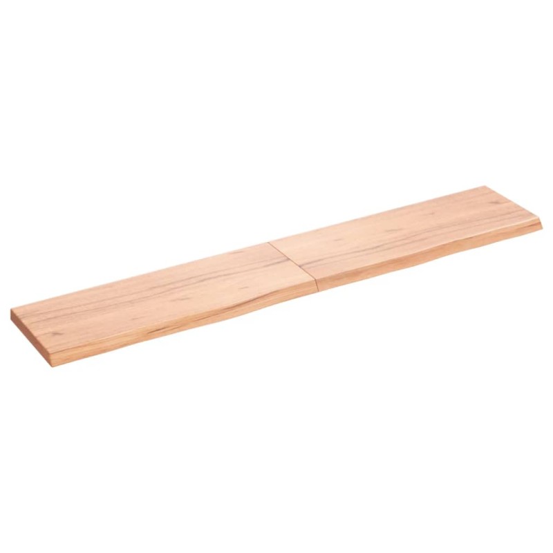 Ripiano Muro Marrone Chiaro 160x30x4cm Massello Rovere Trattato