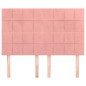 Testiere 4 pz Rosa 72x5x78/88 cm in Velluto Testiere 4 pz Rosa 72x5x78/88 cm in Velluto