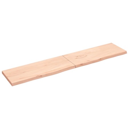 Ripiano a Parete 200x40x4 cm Legno Massello Rovere Non Trattato