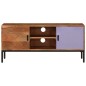 Mobile TV Marrone Miele e Grigio 110x30x50cm in Legno di Acacia Mobile TV Marrone Miele e Grigio 110x30x50cm in Legno di Acacia