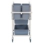 Carrello da Cucina con Contenitori in Plastica 82x43,5x93 cm Carrello da Cucina con Contenitori in Plastica 82x43,5x93 cm