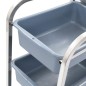 Carrello da Cucina con Contenitori in Plastica 82x43,5x93 cm Carrello da Cucina con Contenitori in Plastica 82x43,5x93 cm