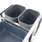 Carrello da Cucina con Contenitori in Plastica 82x43,5x93 cm Carrello da Cucina con Contenitori in Plastica 82x43,5x93 cm