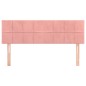 Testiere 2 pz Rosa 72x5x78/88 cm in Velluto Testiere 2 pz Rosa 72x5x78/88 cm in Velluto
