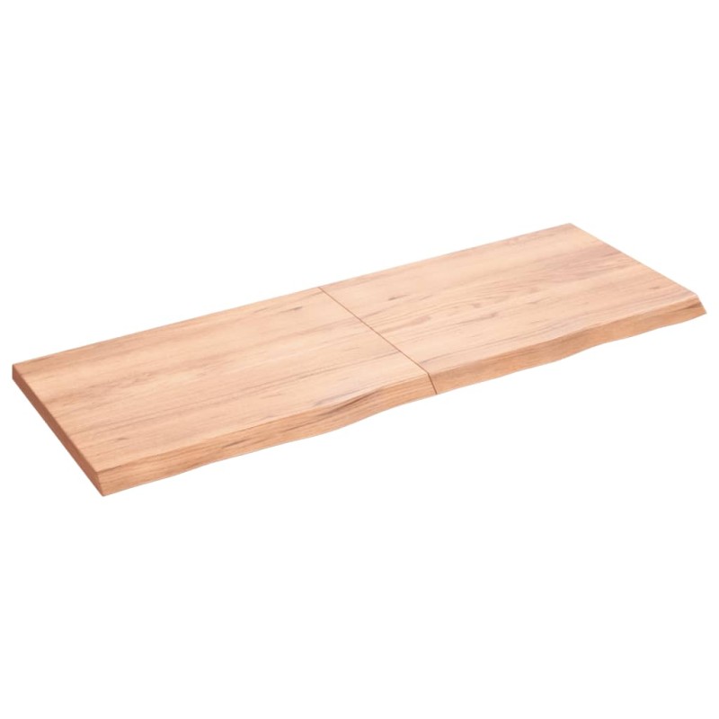 vidaXL Ripiano Muro Marrone 140x50x(2-4) cm Massello Rovere Trattato vidaXL Ripiano Muro Marrone 140x50x(2-4) cm Massello Rovere Trattato