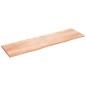 vidaXL Ripiano Muro Marrone 220x60x(2-4) cm Massello Rovere Trattato vidaXL Ripiano Muro Marrone 220x60x(2-4) cm Massello Rovere Trattato