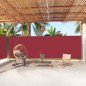 Tenda da Sole Laterale Retrattile Rossa 200x1000 cm Tenda da Sole Laterale Retrattile Rossa 200x1000 cm