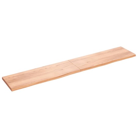Ripiano Muro Marrone Chiaro 220x40x4cm Massello Rovere Trattato