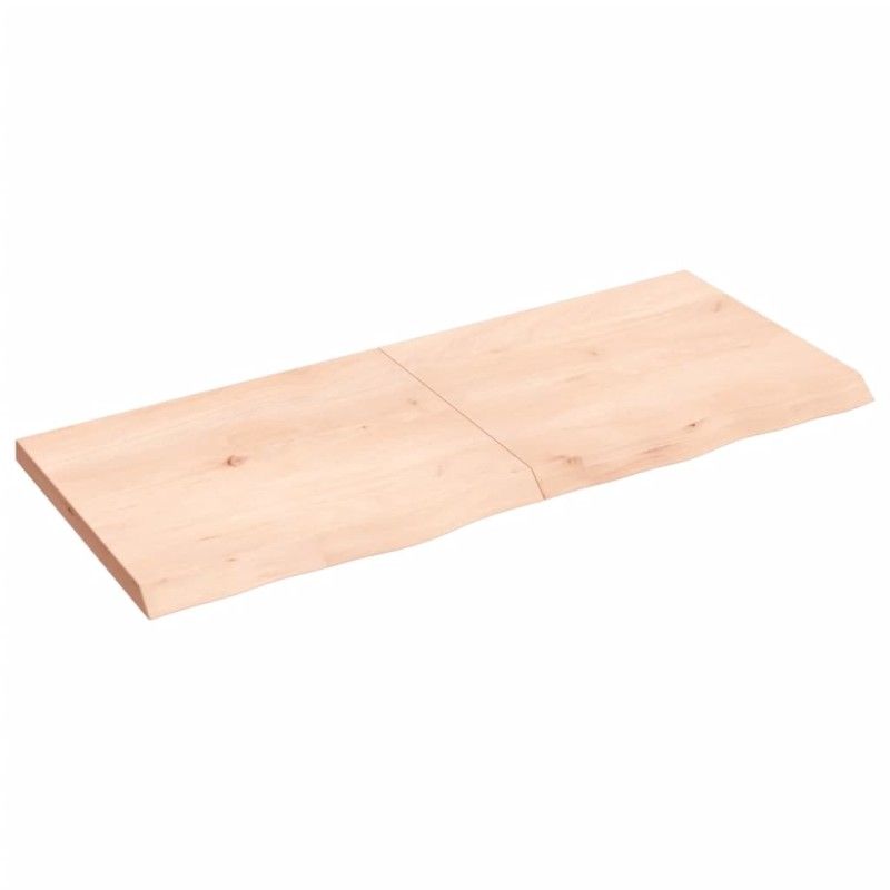 Ripiano a Parete 120x50x4 cm Legno Massello Rovere Non Trattato Ripiano a Parete 120x50x4 cm Legno Massello Rovere Non Trattato