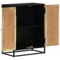 Credenza con 2 Ante 55x35x75 cm Legno Massello di Mango e Ferro Credenza con 2 Ante 55x35x75 cm Legno Massello di Mango e Ferro
