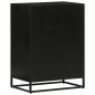 Credenza con 2 Ante 55x35x75 cm Legno Massello di Mango e Ferro Credenza con 2 Ante 55x35x75 cm Legno Massello di Mango e Ferro