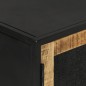 Credenza con 2 Ante 55x35x75 cm Legno Massello di Mango e Ferro Credenza con 2 Ante 55x35x75 cm Legno Massello di Mango e Ferro
