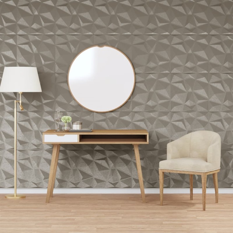 Pannelli Murali 48 pz Grigio Cemento 50x50cm EPS 12 m² Diamante Pannelli Murali 48 pz Grigio Cemento 50x50cm EPS 12 m² Diamante