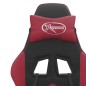 vidaXL Sedia Gaming Nero e Rosso Vino in Similpelle vidaXL Sedia Gaming Nero e Rosso Vino in Similpelle