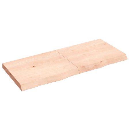 Ripiano a Parete 120x50x6 cm Legno Massello Rovere Non Trattato