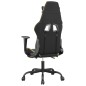 Sedia da Gaming con Poggiapiedi Nero e Oro in Similpelle Sedia da Gaming con Poggiapiedi Nero e Oro in Similpelle