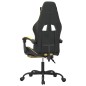 Sedia da Gaming con Poggiapiedi Nero e Oro in Similpelle Sedia da Gaming con Poggiapiedi Nero e Oro in Similpelle