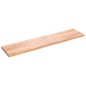 Ripiano Muro Marrone Chiaro 220x50x6cm Massello Rovere Trattato Ripiano Muro Marrone Chiaro 220x50x6cm Massello Rovere Trattato