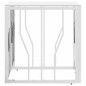 Tavolino da Salotto Argento 50x50x50 cm in Acciaio Inox e Vetro