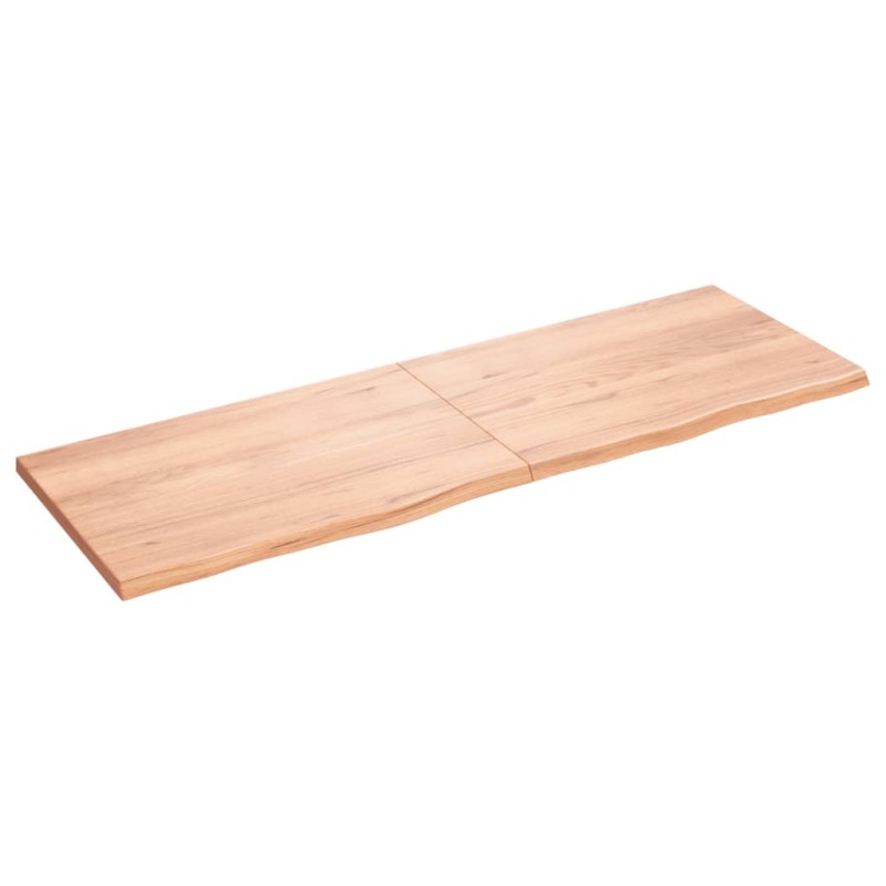 Ripiano Muro Marrone Chiaro 180x60x4cm Massello Rovere Trattato