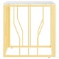 Tavolino da Salotto Oro 50x50x50 cm in Acciaio Inox e Vetro