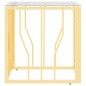 Tavolino da Salotto Oro 50x50x50 cm in Acciaio Inox e Vetro