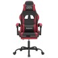 Sedia da Gaming con Poggiapiedi Nero e Rosso Vino in Similpelle Sedia da Gaming con Poggiapiedi Nero e Rosso Vino in Similpelle