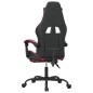 Sedia da Gaming con Poggiapiedi Nero e Rosso Vino in Similpelle Sedia da Gaming con Poggiapiedi Nero e Rosso Vino in Similpelle