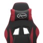 Sedia da Gaming con Poggiapiedi Nero e Rosso Vino in Similpelle Sedia da Gaming con Poggiapiedi Nero e Rosso Vino in Similpelle