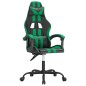 Sedia da Gaming Nera e Verde in Similpelle Sedia da Gaming Nera e Verde in Similpelle